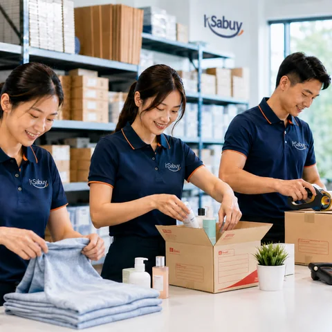 ทีมคลัง i-Sabuy แพ็คสินค้าในคลังอย่างเป็นระบบ